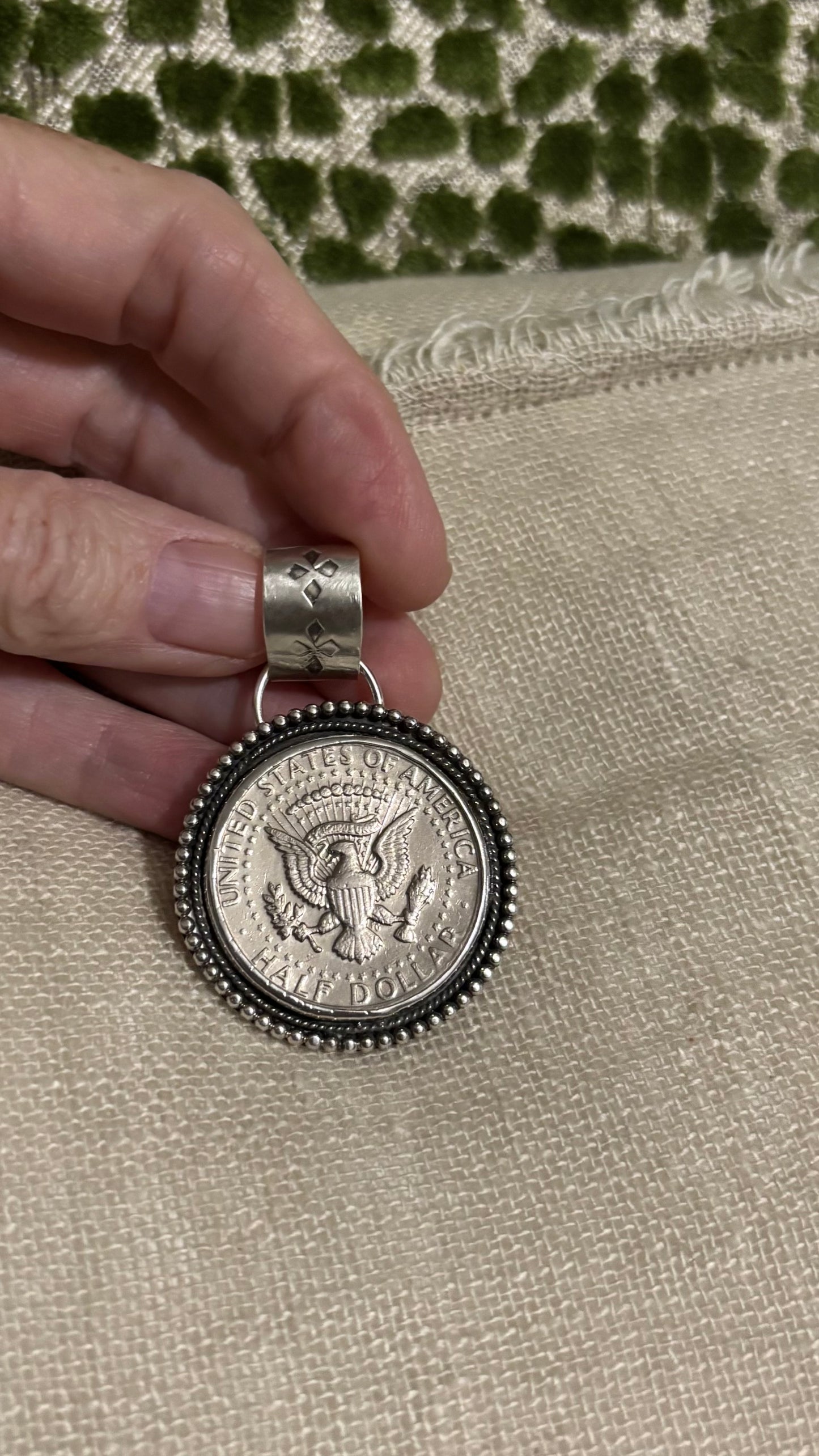 1974 USA Half Dollar Coin Necklace