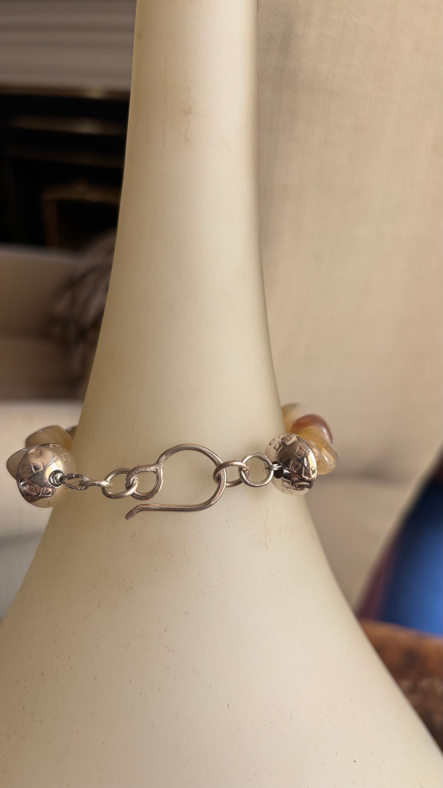 Agate Beaded Bracelet