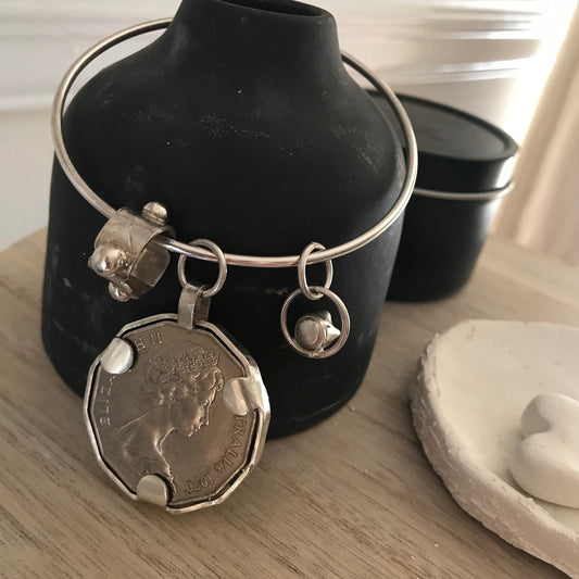Queen Elizabeth II Coin Bangle 1970