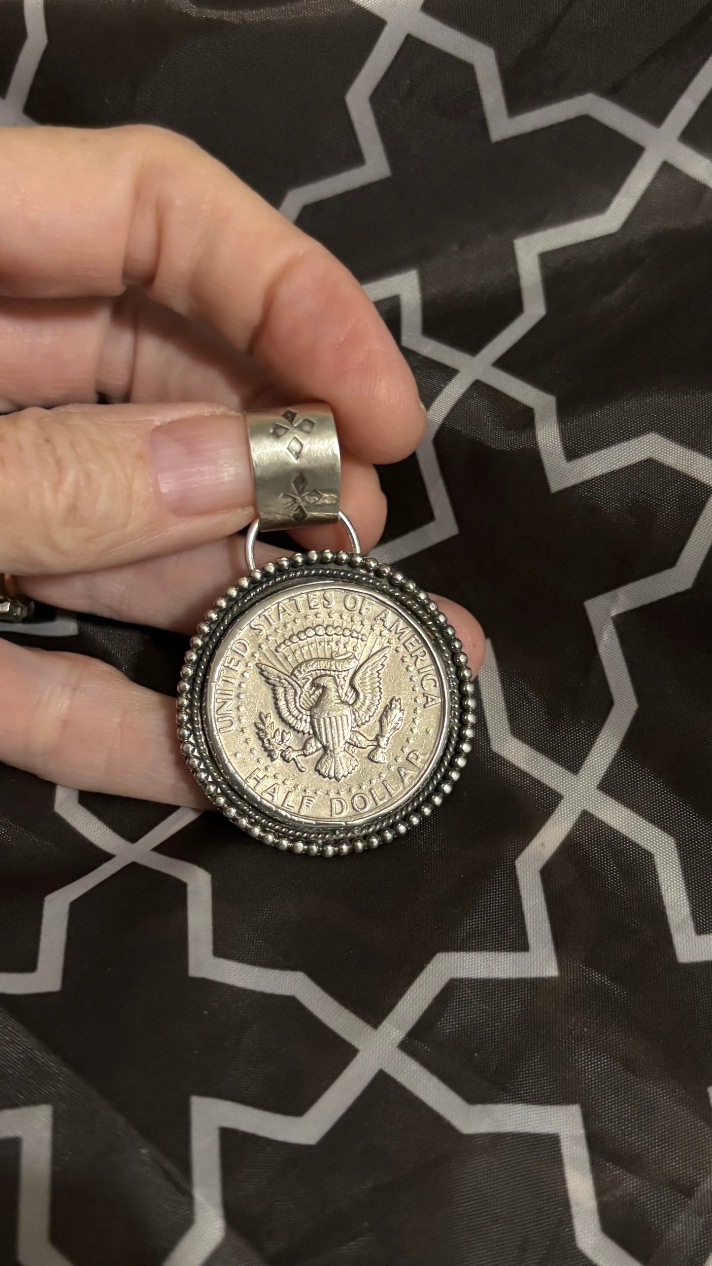 1974 USA Half Dollar Coin Necklace