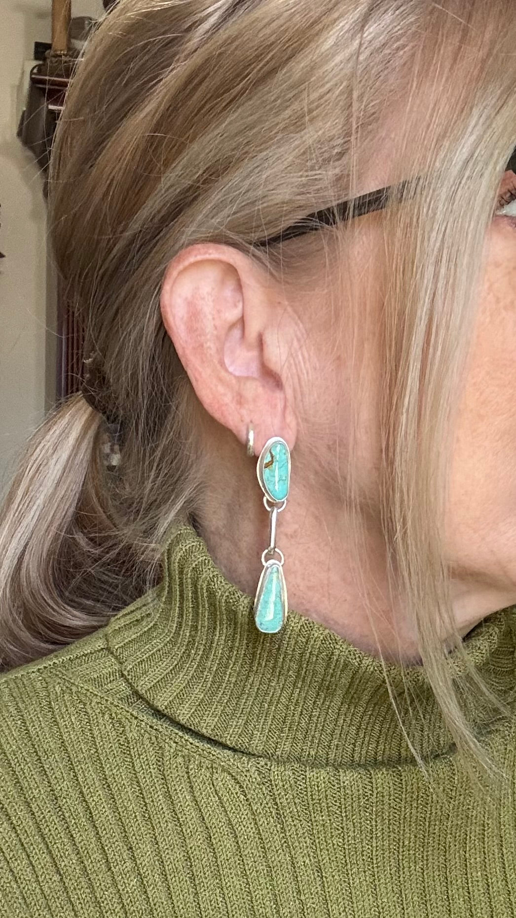 Glacier Blue Turquoise Earrings