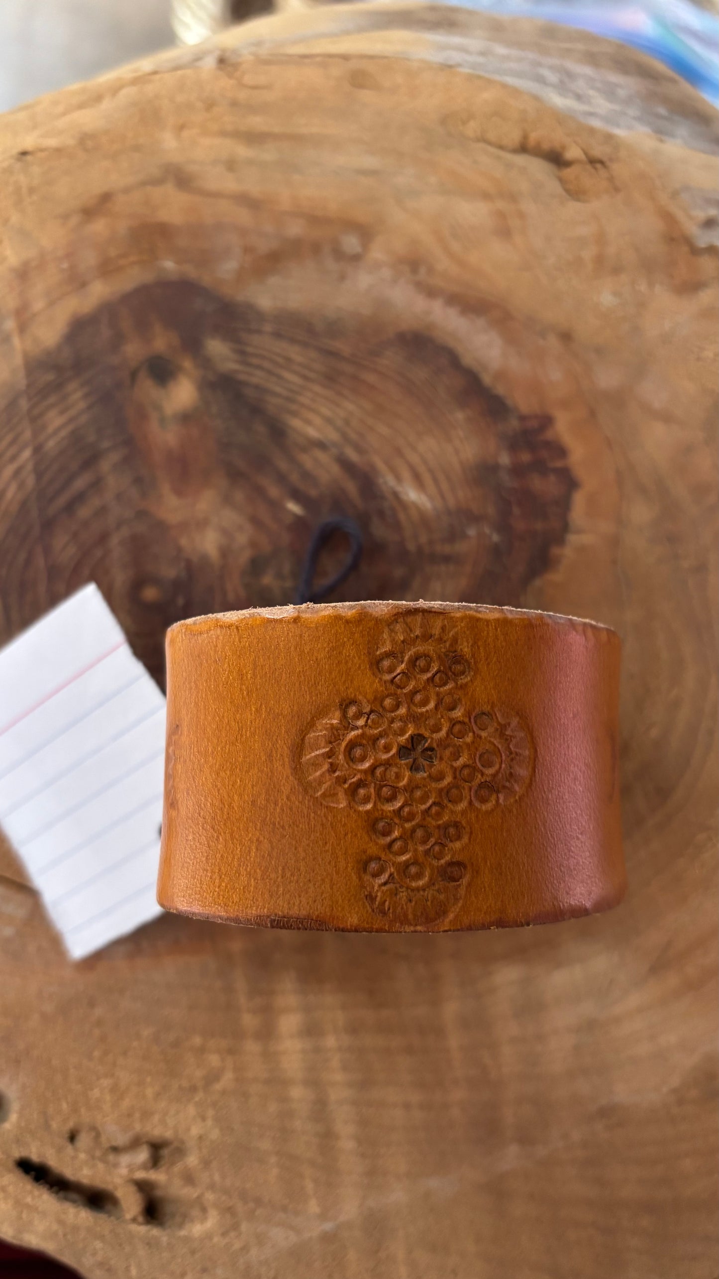 Cross Leather Cuff