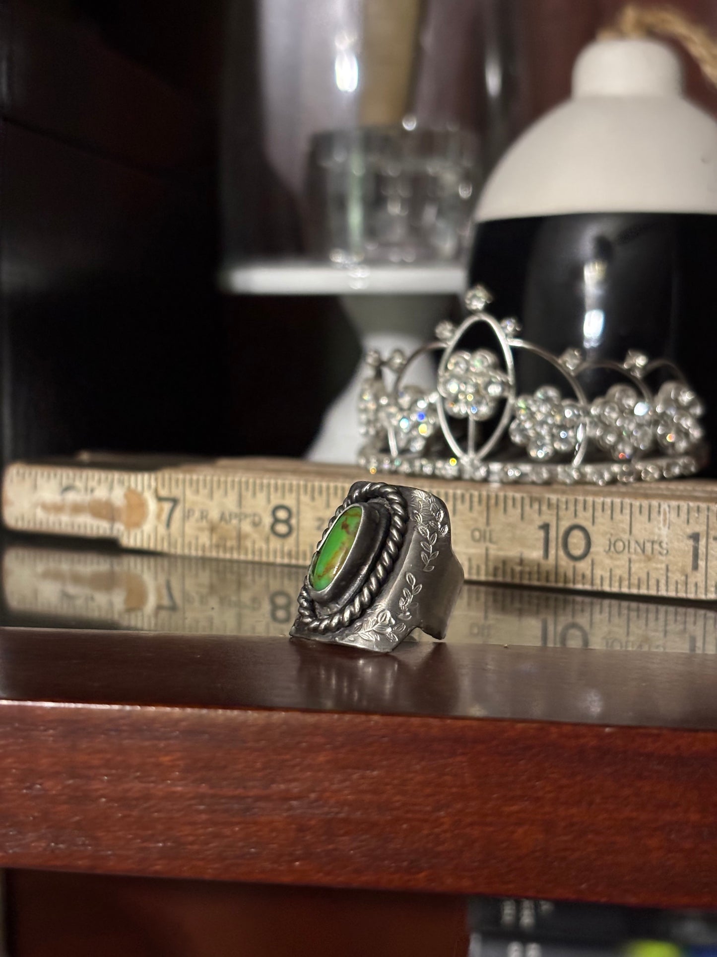 Green Mohave Turquoise Ring