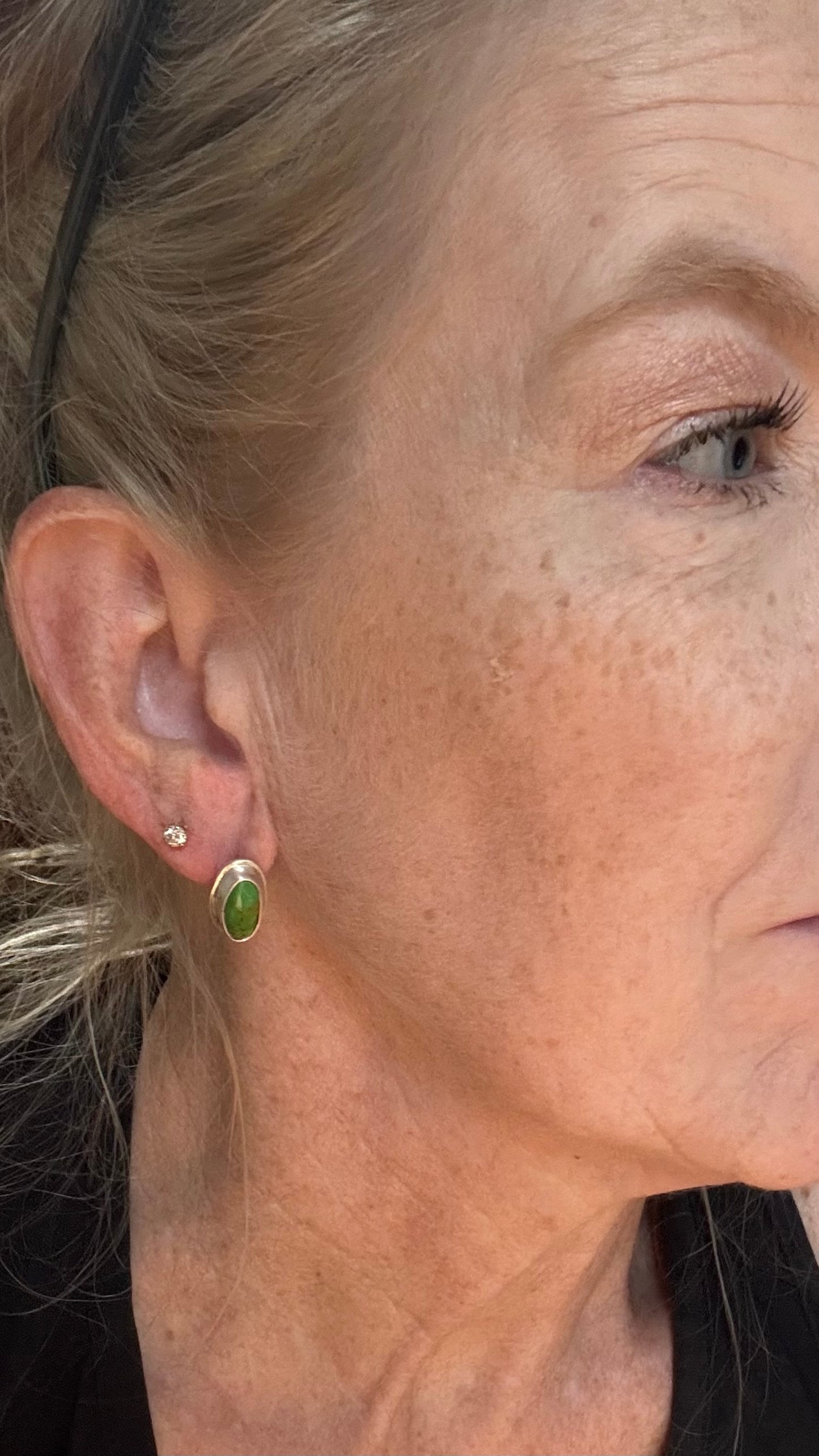 Green Mohave Turquoise Earrings