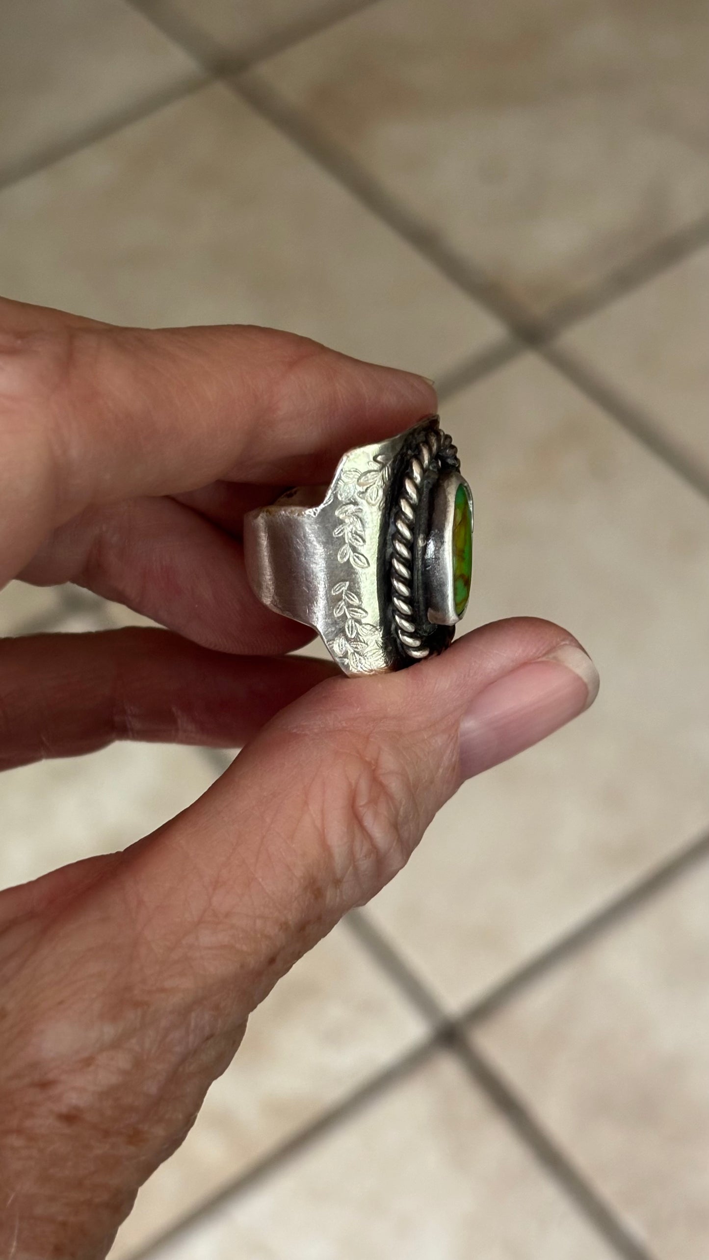 Green Mohave Turquoise Ring
