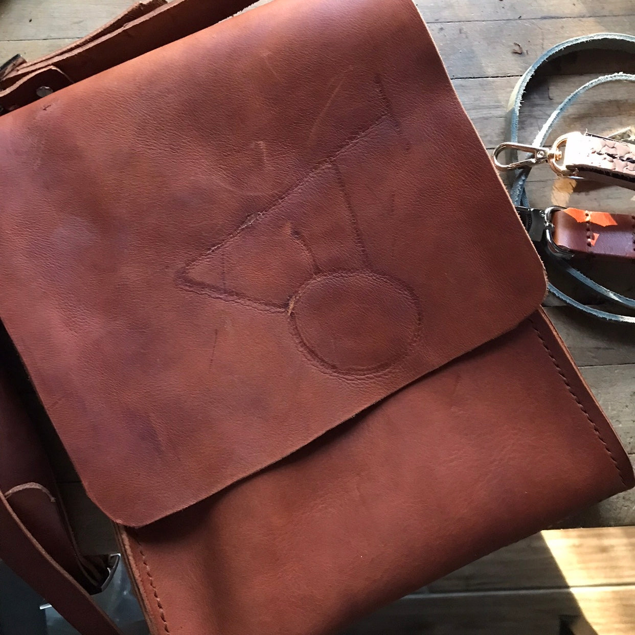 Crossbody Leather Messenger Bag