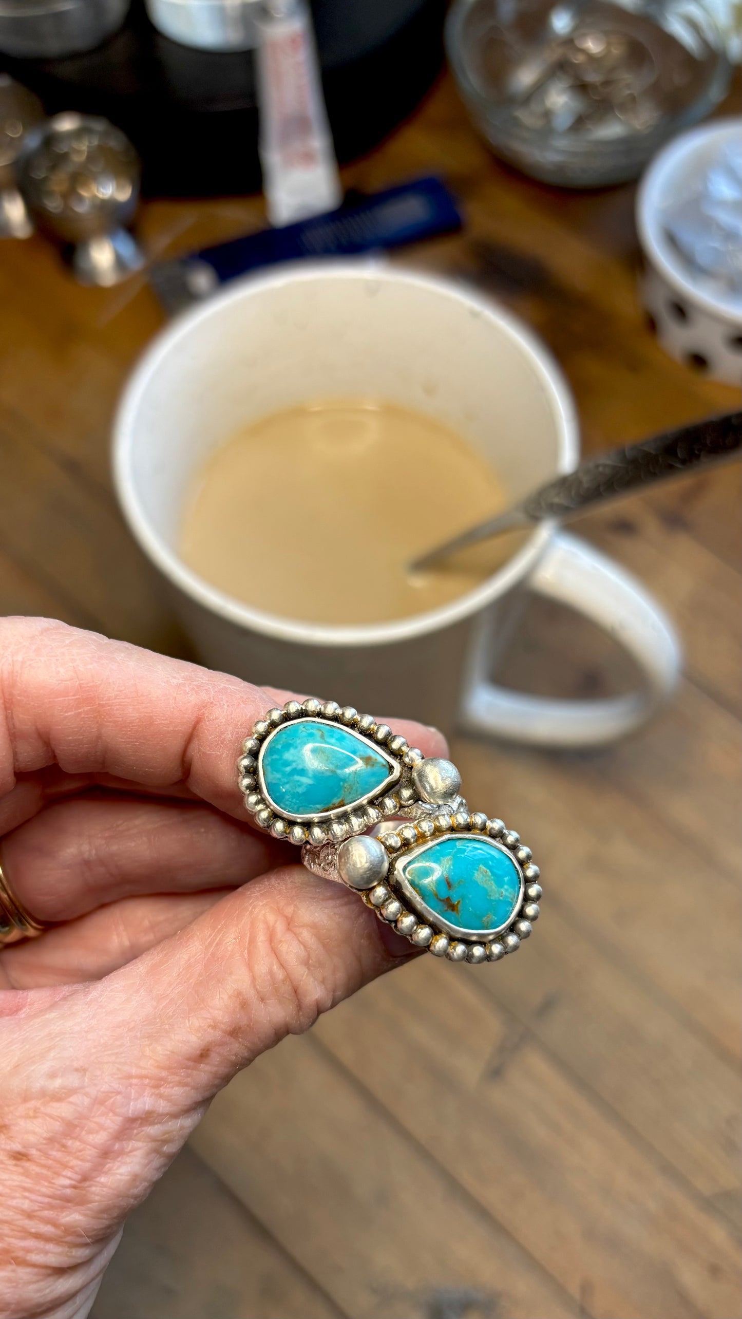 Bypass Kingman Turquoise Ring