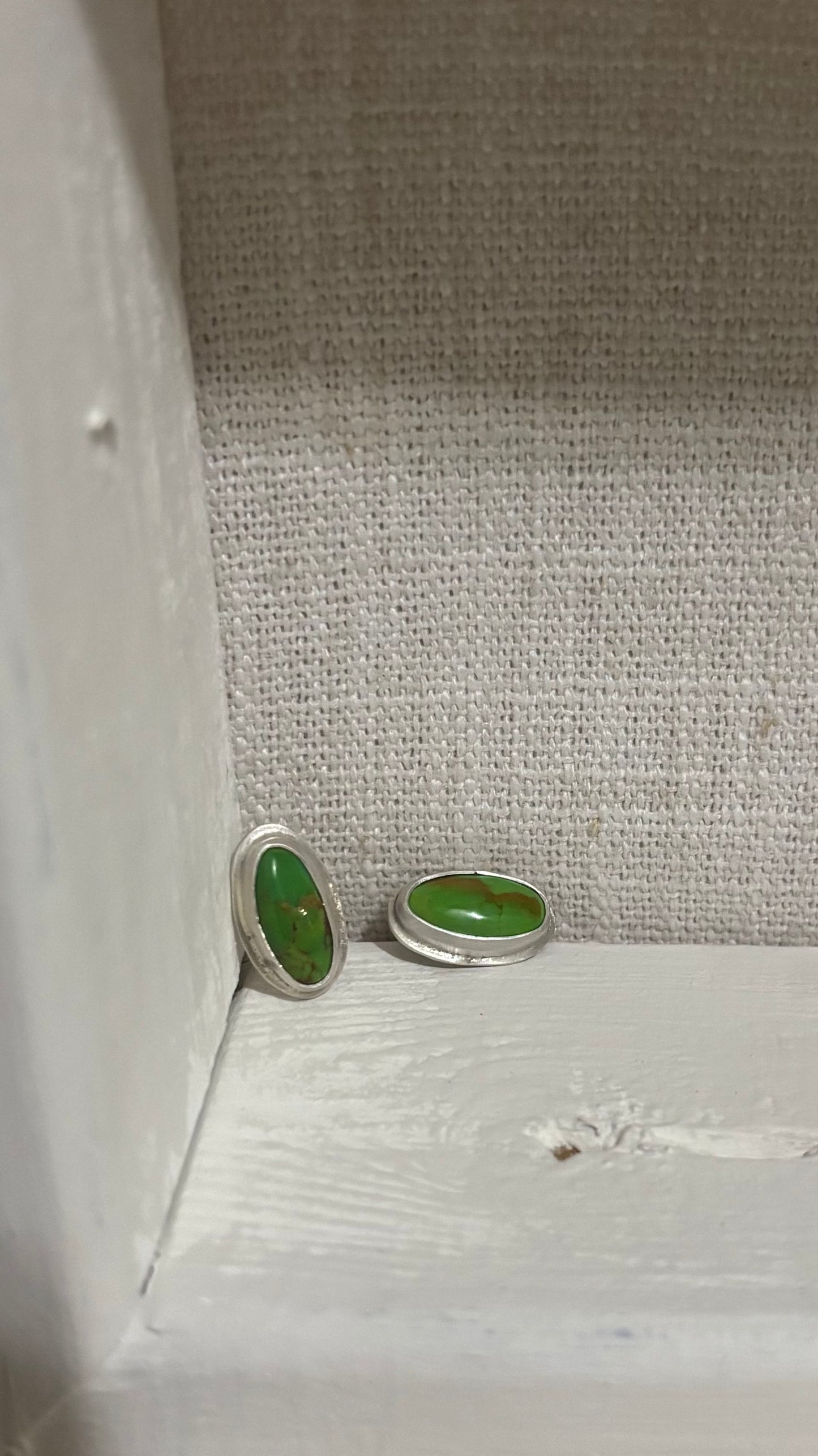 Green Mohave Turquoise Earrings