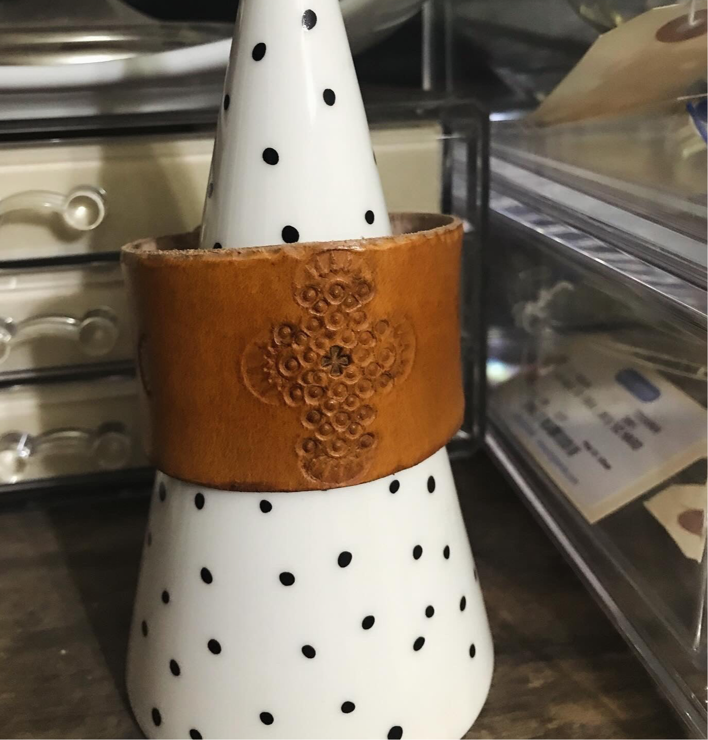 Cross Leather Cuff