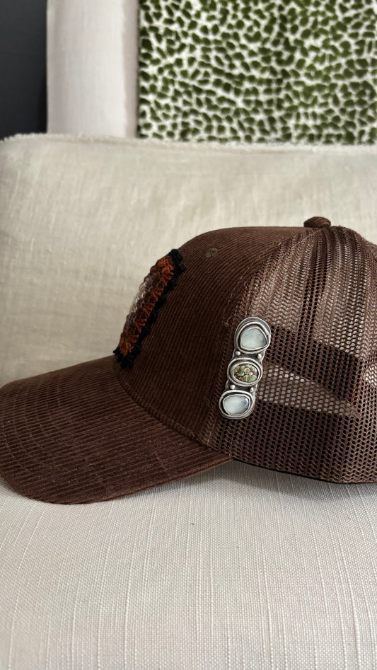 Hat Pin - Triple Stone