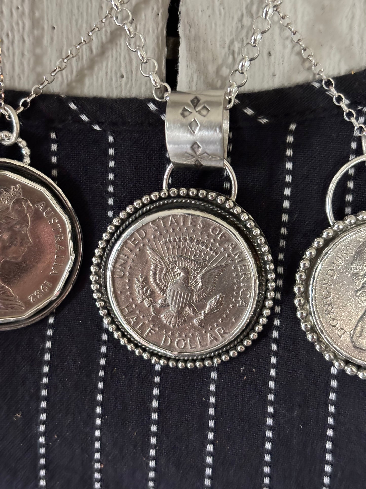 1974 USA Half Dollar Coin Necklace