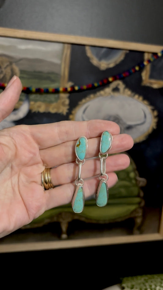 Glacier Blue Turquoise Earrings