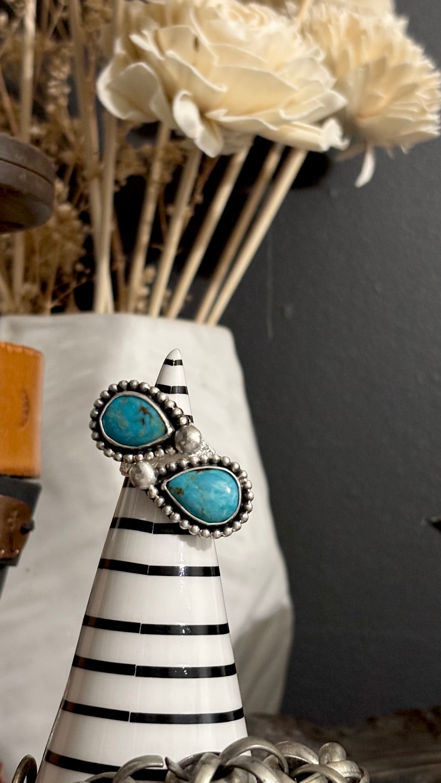 Bypass Kingman Turquoise Ring