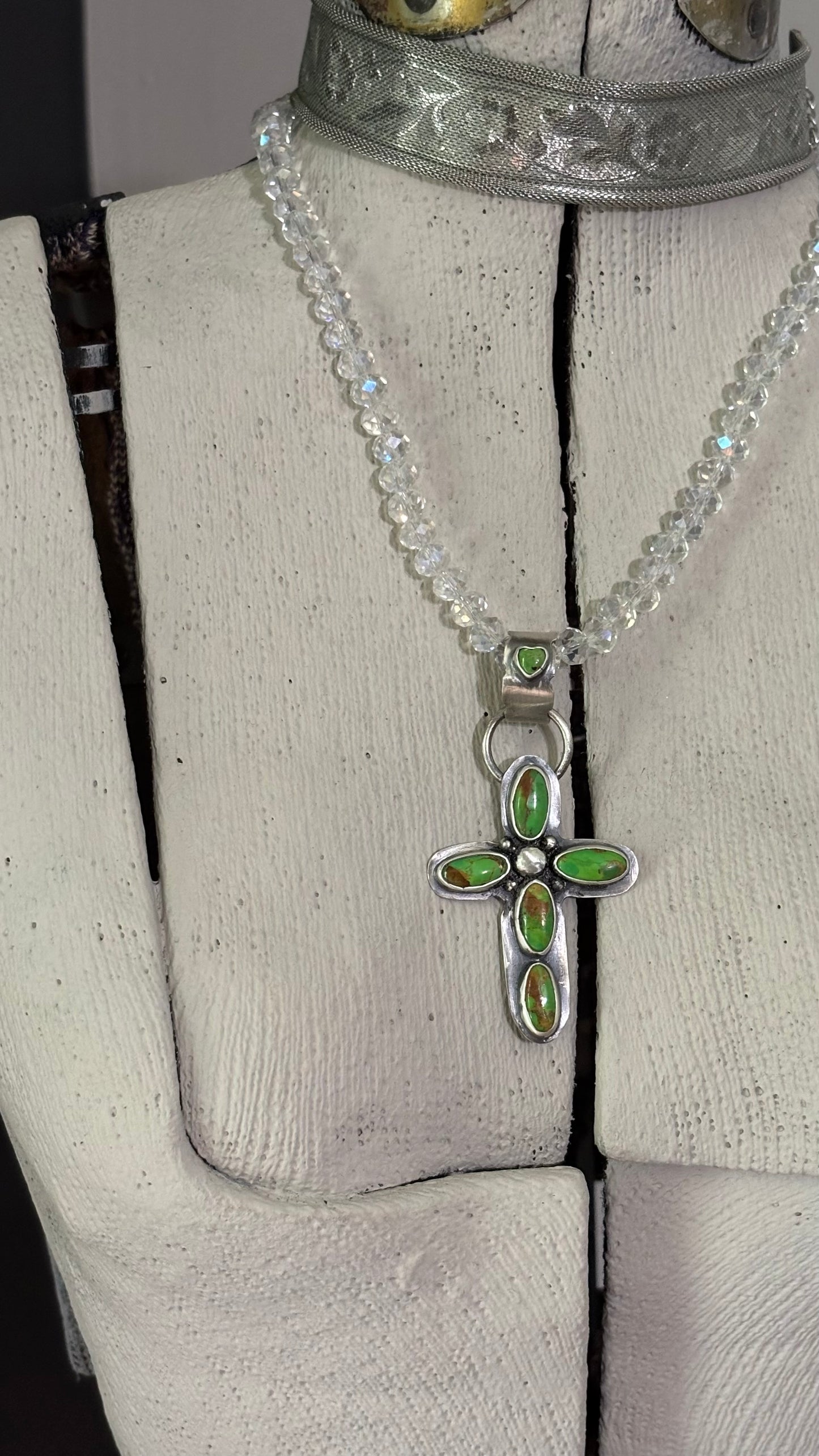 Green Mohave Turquoise Pendant