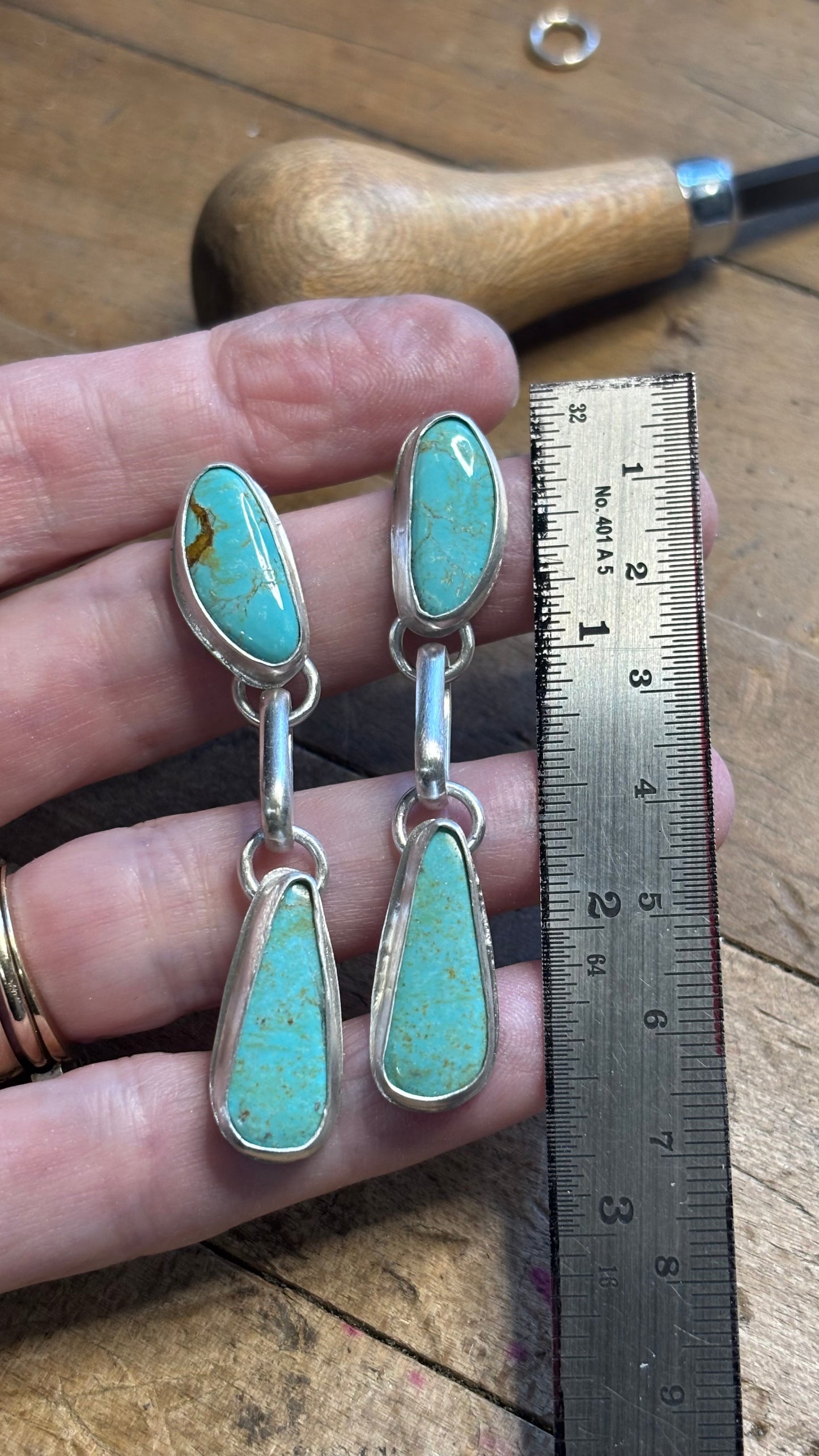 Glacier Blue Turquoise Earrings