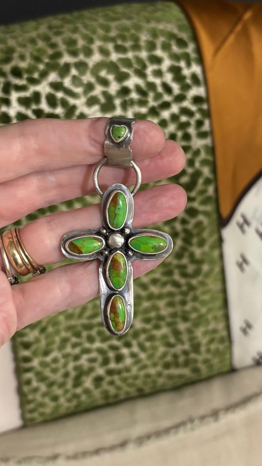 Green Mohave Turquoise Pendant