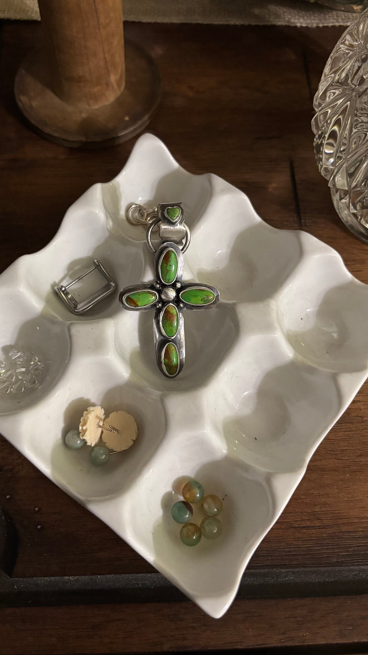 Green Mohave Turquoise Pendant