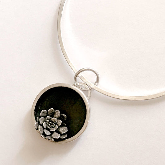 succulent sterling silver bracelet