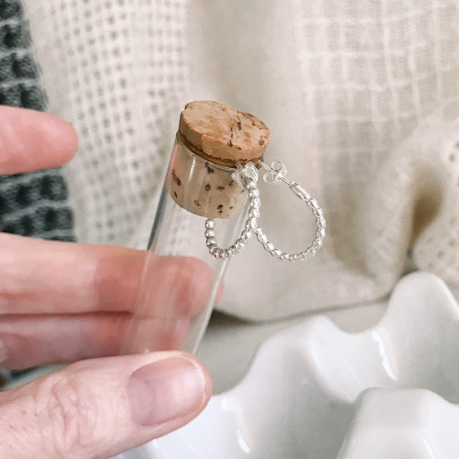 Sterling silver hoop earrings
